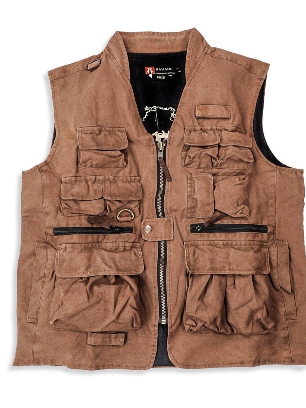 Kakadu Brown Utility Field Vest - Men's Multi-Pocket Outdoor Jacket